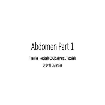 Abdomen part 1