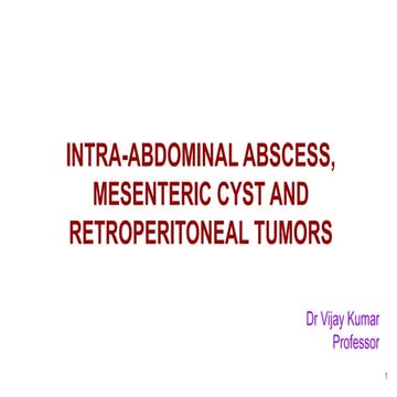 abdominal abscess in peritoneal and retro peritoneum | PPTX