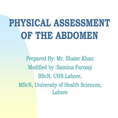 Abdominal Assessment.power point presentation