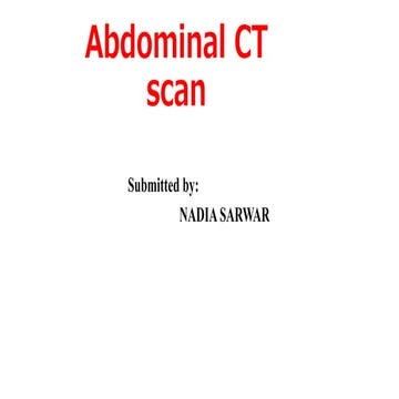 Abdominal CT scan | PPTX