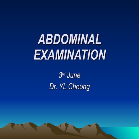 Abdominal examination