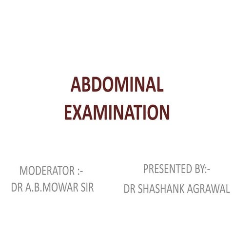 Abdominal examination