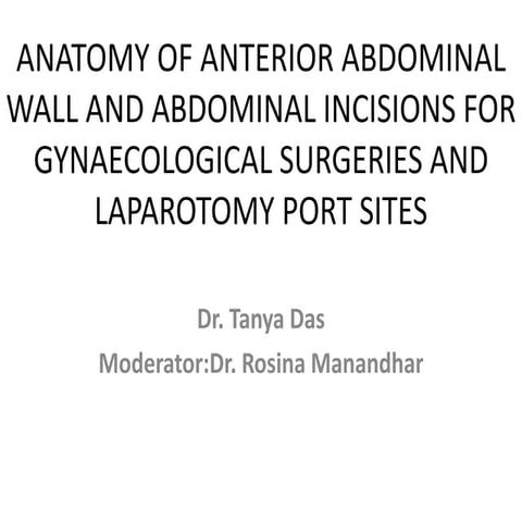 Abdominal incisions 