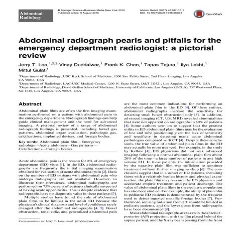 Abdominal radiograph