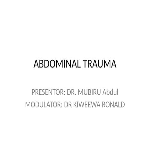 ABDOMINAL TRAUMA PPT Presentation  .pptx