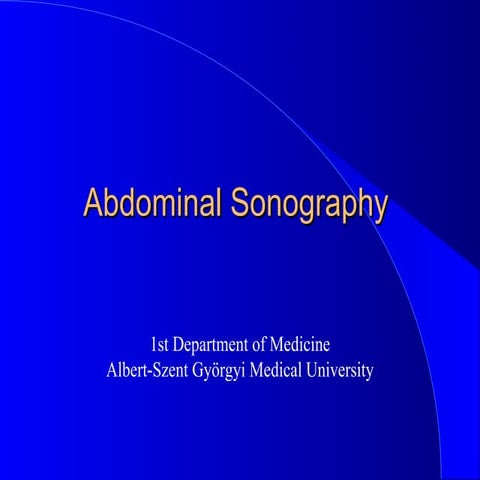 Abdominal Sonography