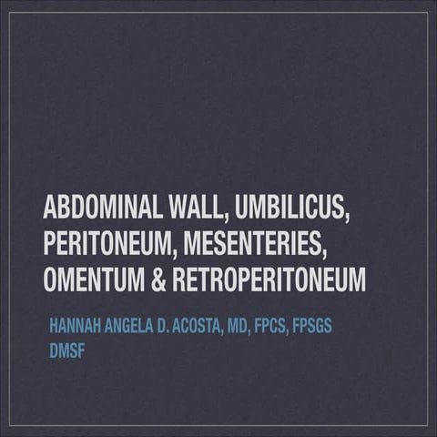Abdominal Wall  this a very good ppt please