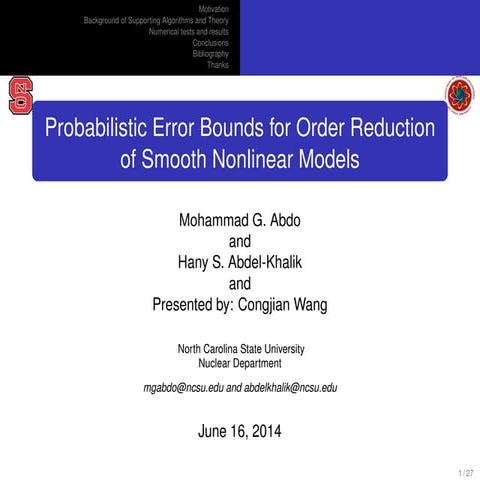 Propagation of Error Bounds due to Active Subspace Reduction | PDF