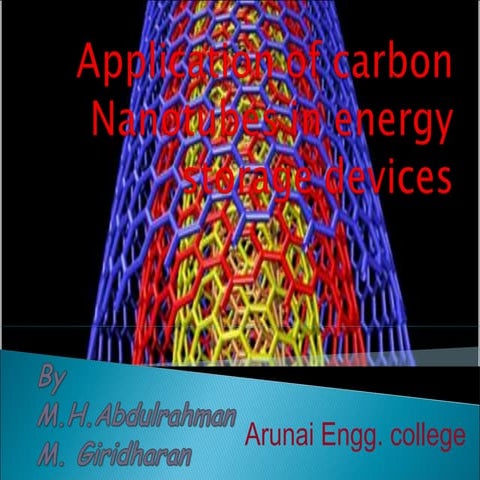 nanotubes for fuelcells