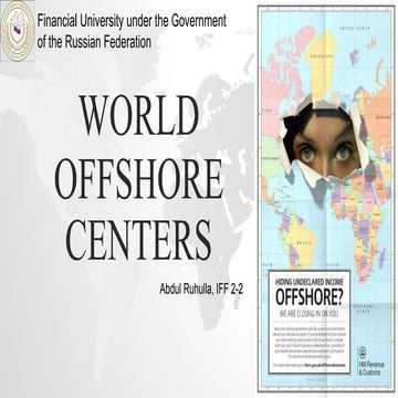 World offshore centers. How It works