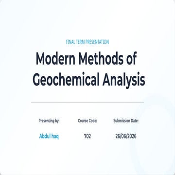 Advanced Techniques in Geochemical Analysis: ICP-OES, AAS, and Raman ...