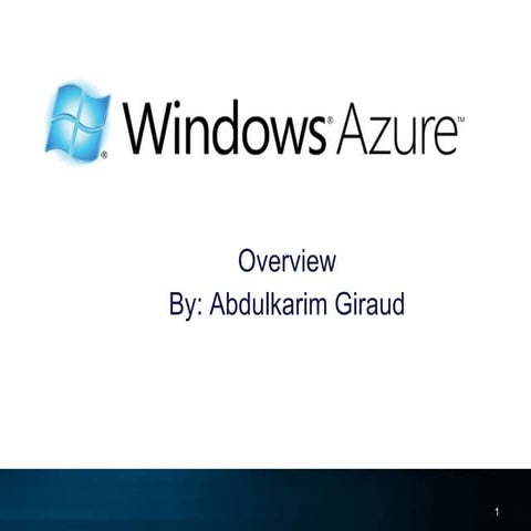 Windows Azure Overview
