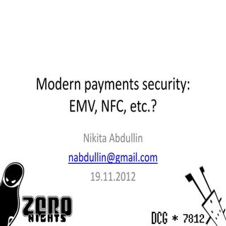 Abdullin   modern payments security...