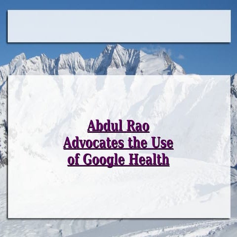 Dr. Abdul Rao USF | PPT