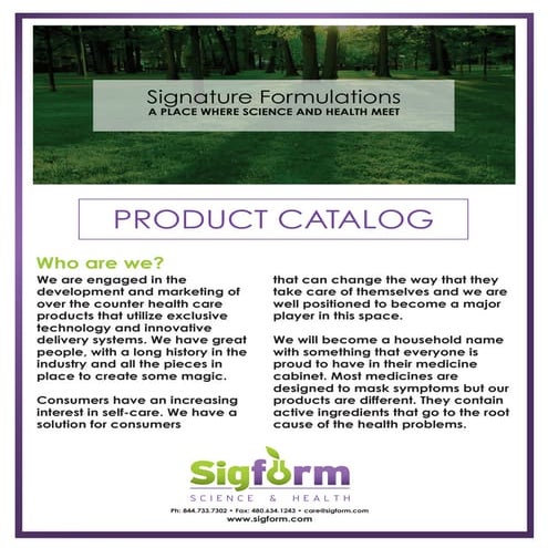 Sigform Catalog Updated | PDF