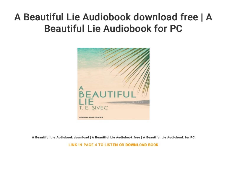 A Beautiful Lie Audiobook download free A Beautiful Lie