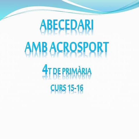 Abecedari acrosport 4t