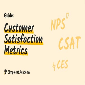 A Beginner’s Guide to Customer Satisfaction Metrics