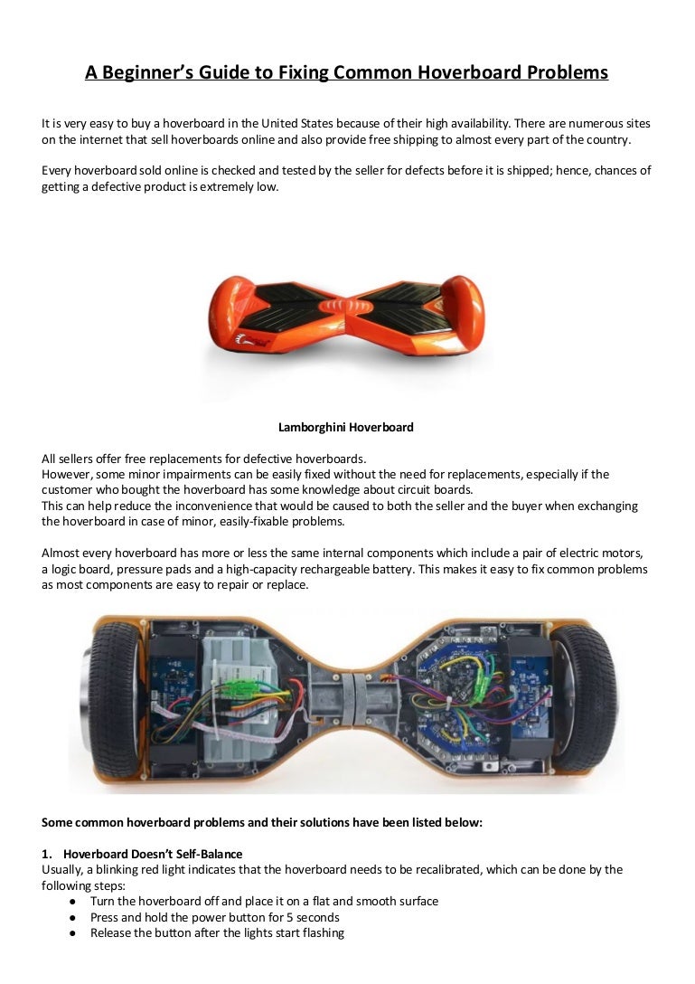 A beginner’s guide to fixing common hoverboard problems