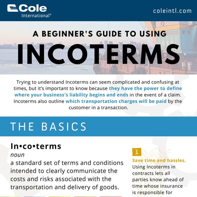 A beginner's guide to using incoterms