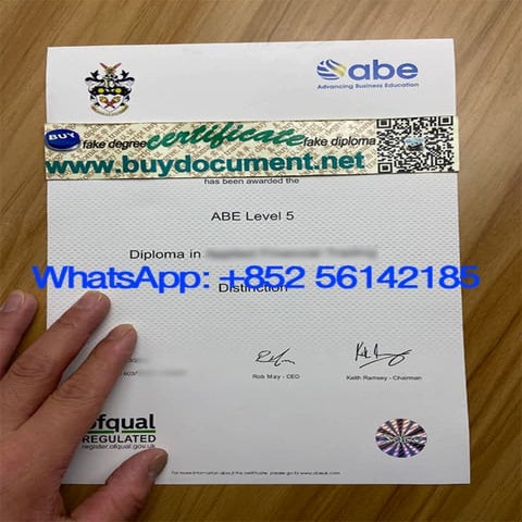 ABE Level 5 diploma. Transcript from ABE.