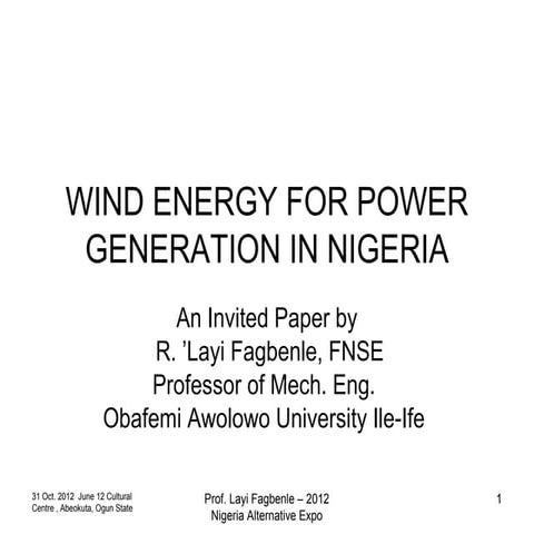 Wind Power Generation Schemes | PPTX