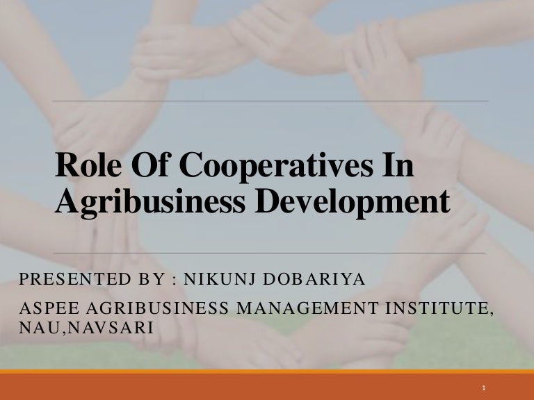 Role Of Cooperatives in AgriBusiness Development