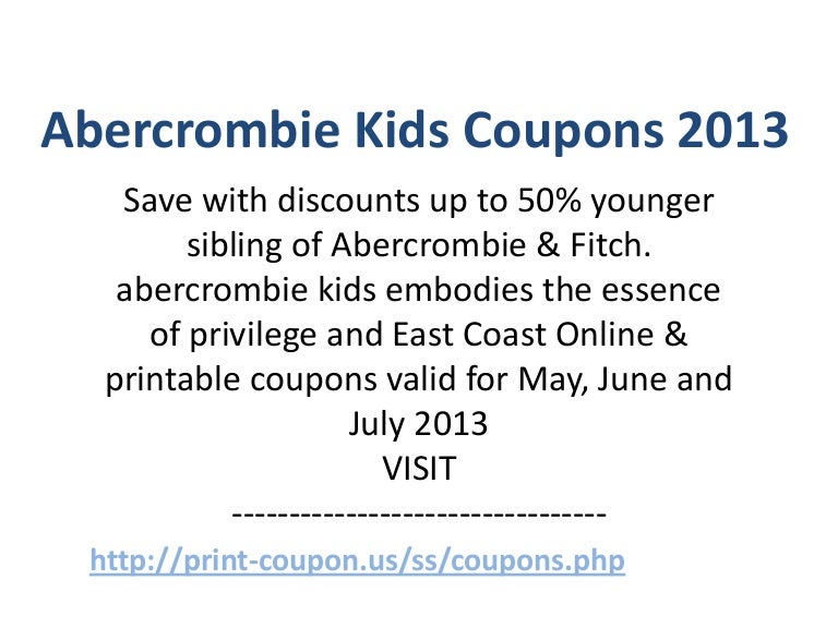 abercrombie kids promo code