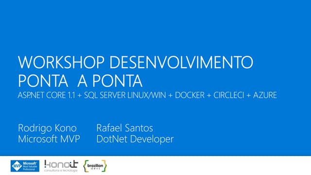 Abertura - Workshop ASP.NET Core
