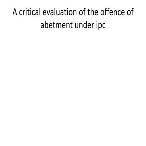 offence of Abetment under indian peal code 