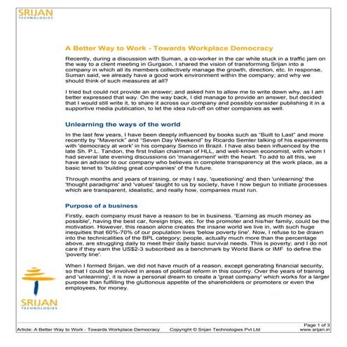 A Better Way to Work