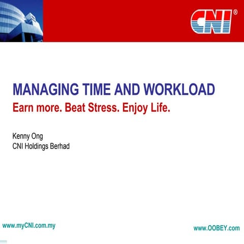 MANAGING TIME AND WORKLOAD