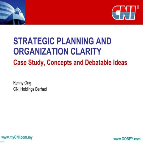 Strategic Planning And Organization Clarity