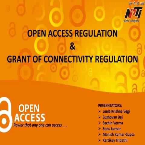 OPEN ACCESS REGULATION
