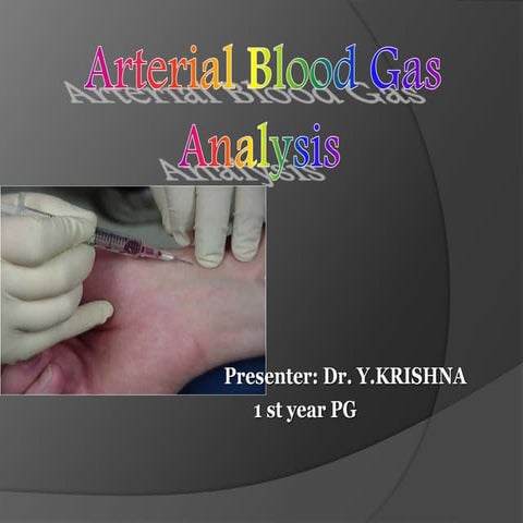 Arterial blood gas analysis