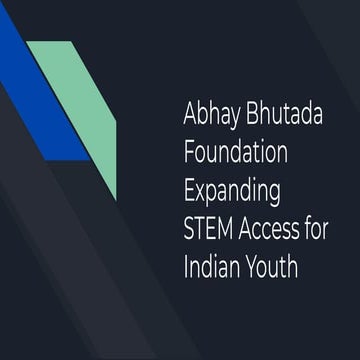 Abhay Bhutada Foundation Making STEM Learning Inclusive for Every ...