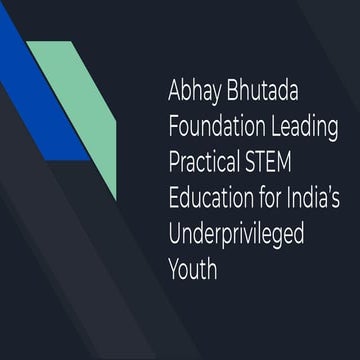 Abhay Bhutada Foundation Leading Practical STEM Education for India’s ...