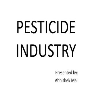 Pesticide Industry