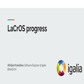 LaCrOs Progress