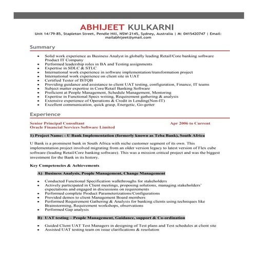 Abhijeet resume