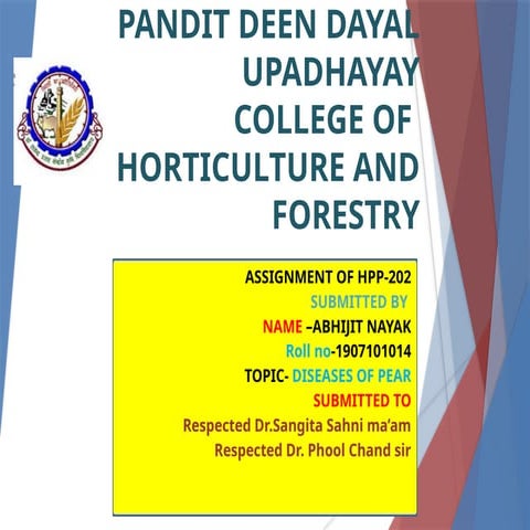 diseases of pear and its management measures