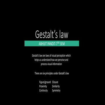 Gestalt's law