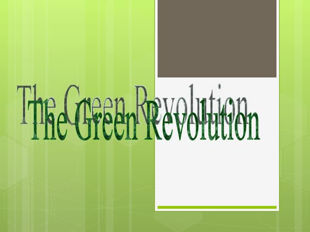 Green revolution India | PPTX