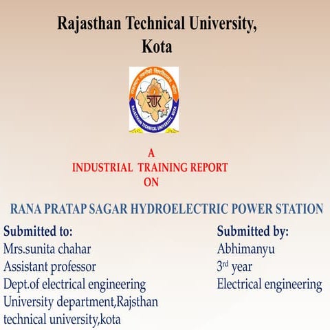 RPS (Rana Pratap Sagar Hydroelectric power plant Rawatbhata Dam)(1).pptx