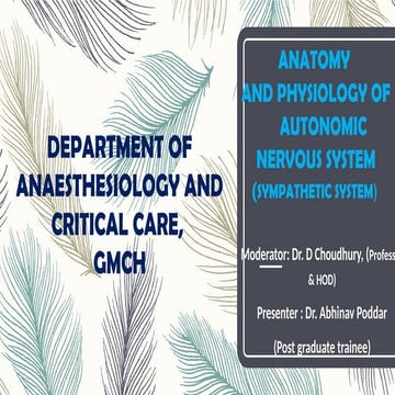 Anatomy & physiology of autonomic nervous system