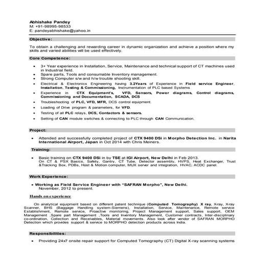 Abhishake pandey resume