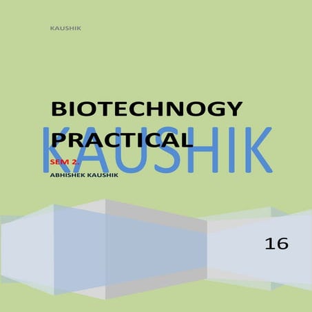 Biotechnology experiments  2nd semester (LNMU Darbhanga)
