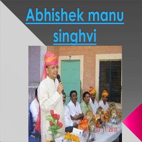 Abhishek manu singhvi