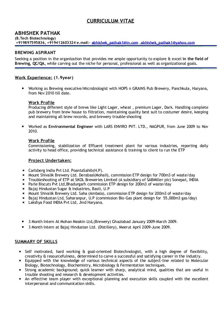 microbiologist resume
