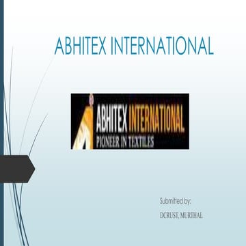 Presentation on Textile Industry